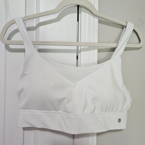 CRZ YOGA White Mesh-Front Sports Bralette